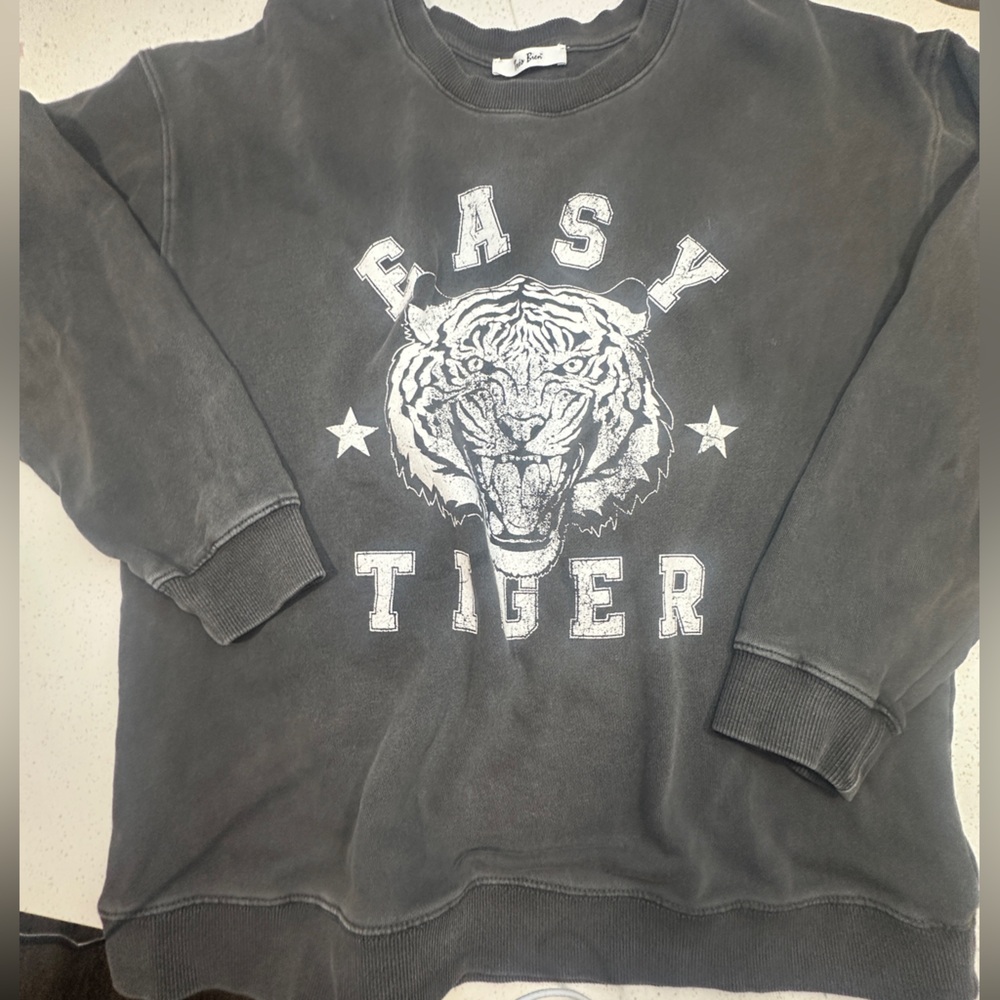 Tres Bien Black 'Easy Tiger' Crew Neck Sweater - Picture 3 of 3